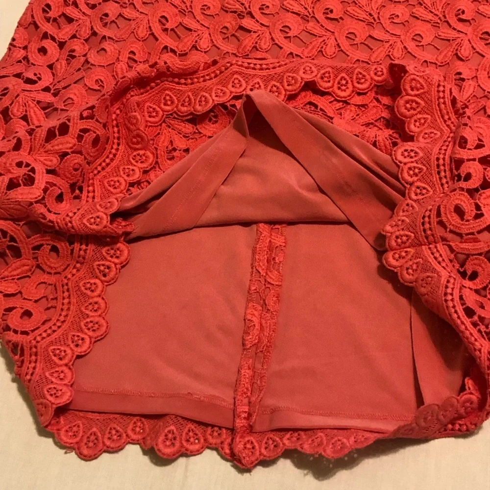 Ralph Lauren Coral Lace Midi Dress; NWT; Size 8 - Picture 6 of 16